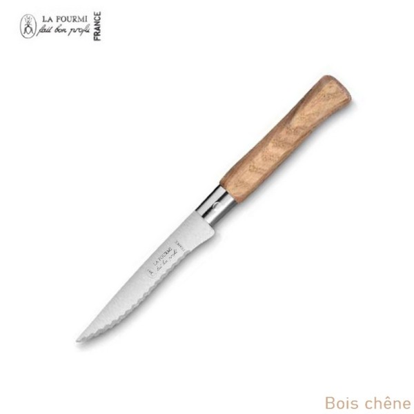La Fourmi - Couteau de table country cranté à dents - Bois plastique