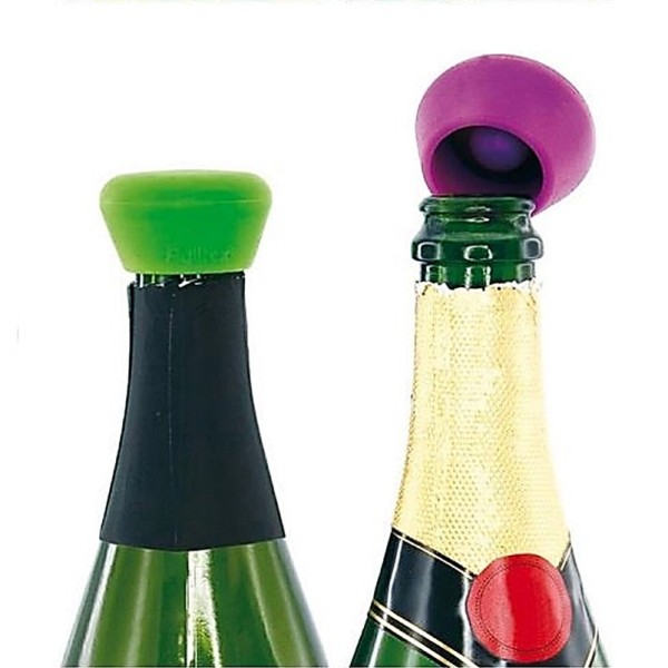 Lot 2 Bouchon Champagne Silicone - Hermétique Conserve bulle - Pulltex